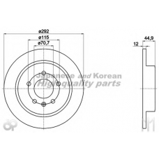 0993-1190 ASHUKI Тормозной диск