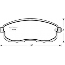 923 MGA Комплект тормозных колодок, дисковый тормоз