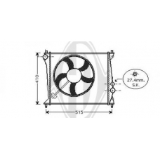 8100505 DIEDERICHS Радиатор, охлаждение двигателя