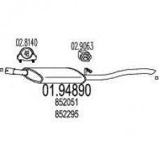01.94890 MTS Глушитель выхлопных газов конечный