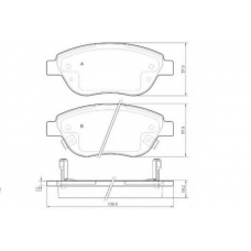 12-1523 E.T.F. Комплект тормозных колодок, дисковый тормоз