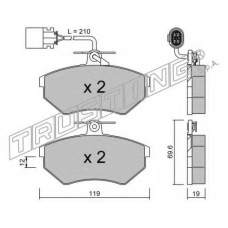 052.1 TRUSTING Комплект тормозных колодок, дисковый тормоз