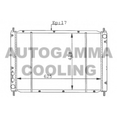 100425 AUTOGAMMA Радиатор, охлаждение двигателя