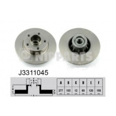 J3311045 NIPPARTS Тормозной диск