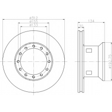 93084200 TEXTAR Тормозной диск