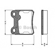 0 986 TB2 158 BOSCH Комплект тормозных колодок, дисковый тормоз