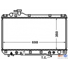 8MK 376 724-721 HELLA Радиатор, охлаждение двигателя