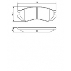 0 986 460 981 BOSCH Комплект тормозных колодок, дисковый тормоз