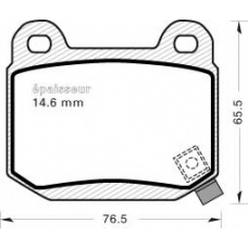 945 MGA Комплект тормозных колодок, дисковый тормоз
