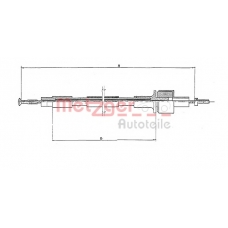 11.245 METZGER Трос, управление сцеплением