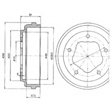 BF292 DELPHI Тормозной барабан