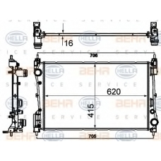 8MK 376 788-781 HELLA Радиатор, охлаждение двигателя