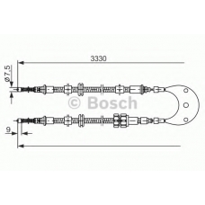 1 987 477 230 BOSCH Трос, стояночная тормозная система