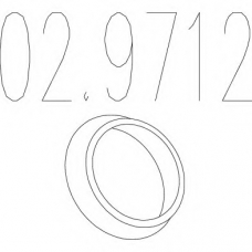 02.9712 MTS Прокладка, труба выхлопного газа