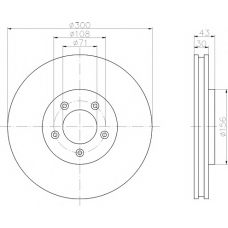 8DD 355 106-821 HELLA PAGID Тормозной диск
