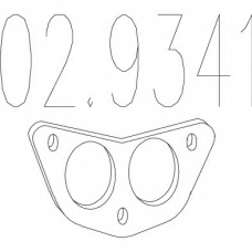 02.9341 MTS Прокладка, труба выхлопного газа