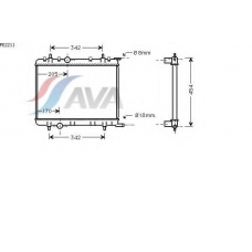 PE2211 GERI Радиатор, охлаждение двигател