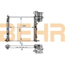 2204041 BEHR Radiator