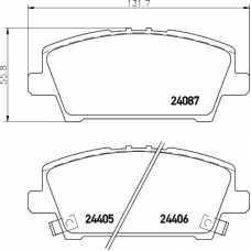 8DB 355 006-911 HELLA PAGID Комплект тормозных колодок, дисковый тормоз