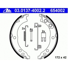 03.0137-4002.2 ATE Комплект тормозных колодок, стояночная тормозная с