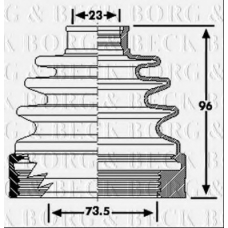 BCB6222 BORG & BECK Пыльник, приводной вал