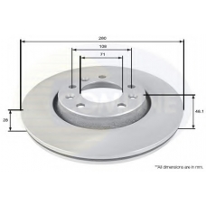 ADC1580V COMLINE Тормозной диск