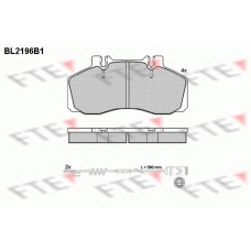 BL2196B1 FTE Комплект тормозных колодок, дисковый тормоз