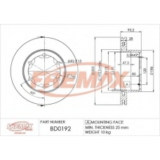 BD-0192 FREMAX Тормозной диск