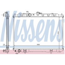 68705A NISSENS Радиатор, охлаждение двигателя
