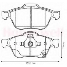 572481B BENDIX Комплект тормозных колодок, дисковый тормоз