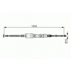 1 987 477 825 BOSCH Трос, стояночная тормозная система