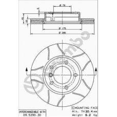 09.5390.77 BREMBO Тормозной диск