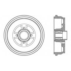 BAD9087.31 OPEN PARTS Тормозной барабан