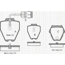 8110 29032 TRIDON Brake pads - front