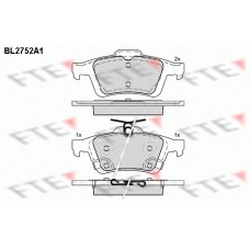 BL2752A1 FTE Комплект тормозных колодок, дисковый тормоз