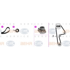 8MP 376 808-881 HELLA Водяной насос + комплект зубчатого ремня