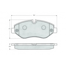 PF1425 PROCODIS FRANCE Комплект тормозных колодок, дисковый тормоз