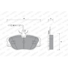 151-1672 WEEN Комплект тормозных колодок, дисковый тормоз