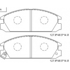 KD1721 ASIMCO Комплект тормозных колодок, дисковый тормоз