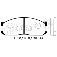 IBD-1325 IPS Parts Комплект тормозных колодок, дисковый тормоз