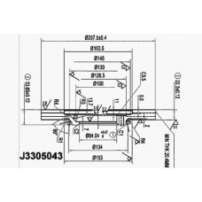 J3305043 NIPPARTS Тормозной диск