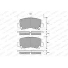 151-2210 WEEN Комплект тормозных колодок, дисковый тормоз