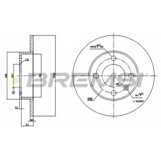 DBB233S BREMSI Тормозной диск