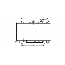 HY2086 AVA Радиатор, охлаждение двигателя