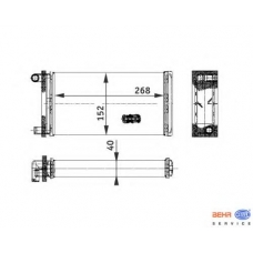 8FH 351 312-391 HELLA Теплообменник, отопление салона