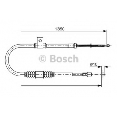 1 987 482 063 BOSCH Трос, стояночная тормозная система