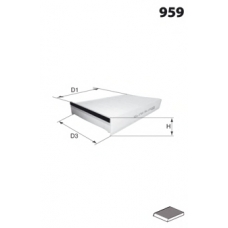 EKR7040 MECAFILTER Фильтр, воздух во внутренном пространстве