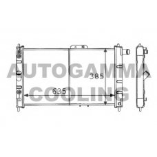101158 AUTOGAMMA Радиатор, охлаждение двигателя