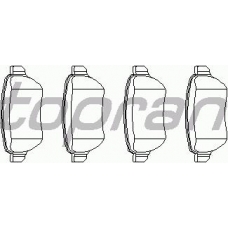 206 839 TOPRAN Комплект тормозных колодок, дисковый тормоз