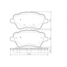 12-1545 E.T.F. Комплект тормозных колодок, дисковый тормоз